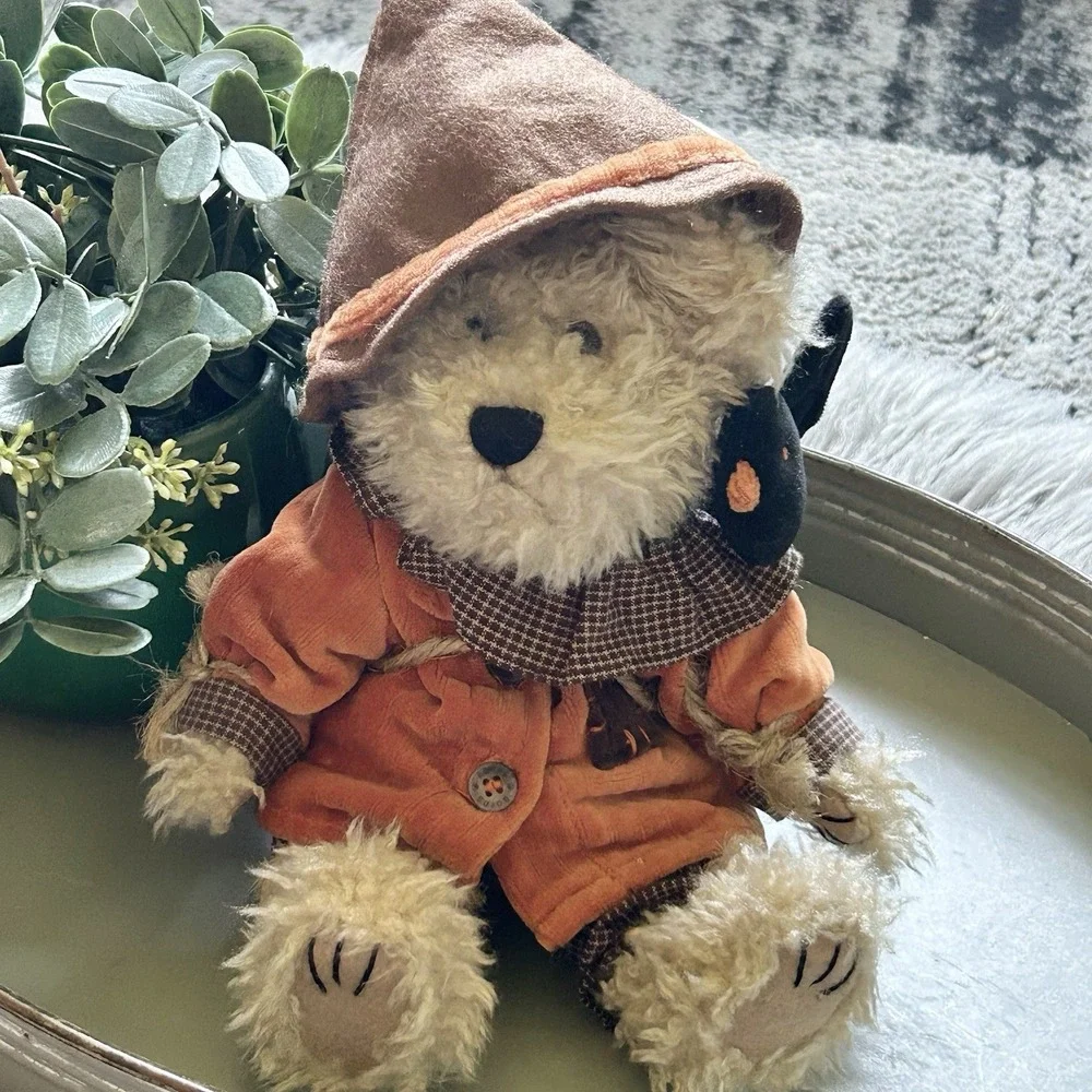 Vintage BOYDS BEARS Einstein Q. Scaredybear Scarecrow Plush Stuffed Toy Bear